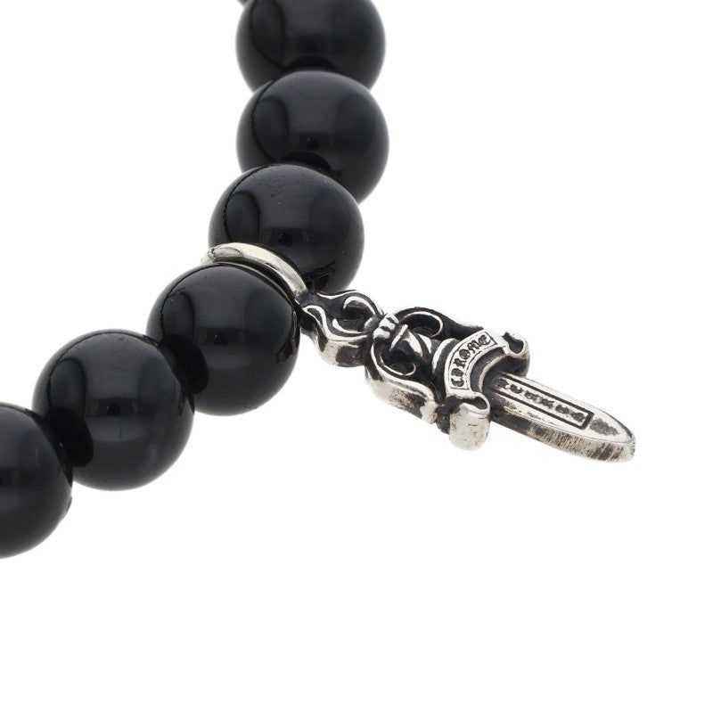 Chrome Hearts 6mm Stack Dagger Black/Silver Bead Bracelet