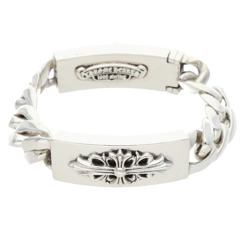 Chrome Hearts Double ID Floral Dagger Silver Bracelet