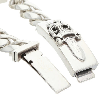 Chrome Hearts Double ID Floral Dagger Silver Bracelet
