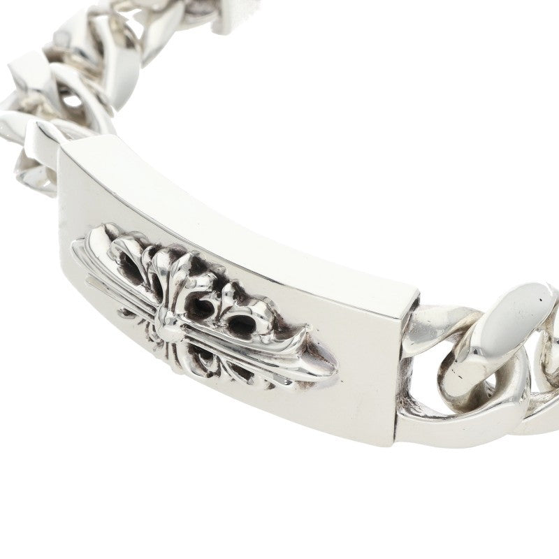 Chrome Hearts Double ID Floral Dagger Silver Bracelet