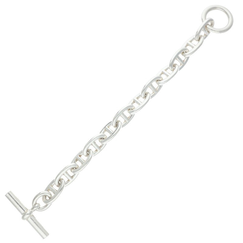 HERMES Chaine d'Ancre TGM Silver Bracelet Size 12LINK