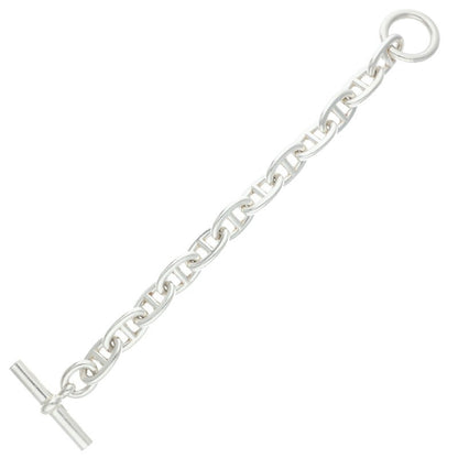 HERMES Chaine d'Ancre TGM Silver Bracelet Size 12LINK