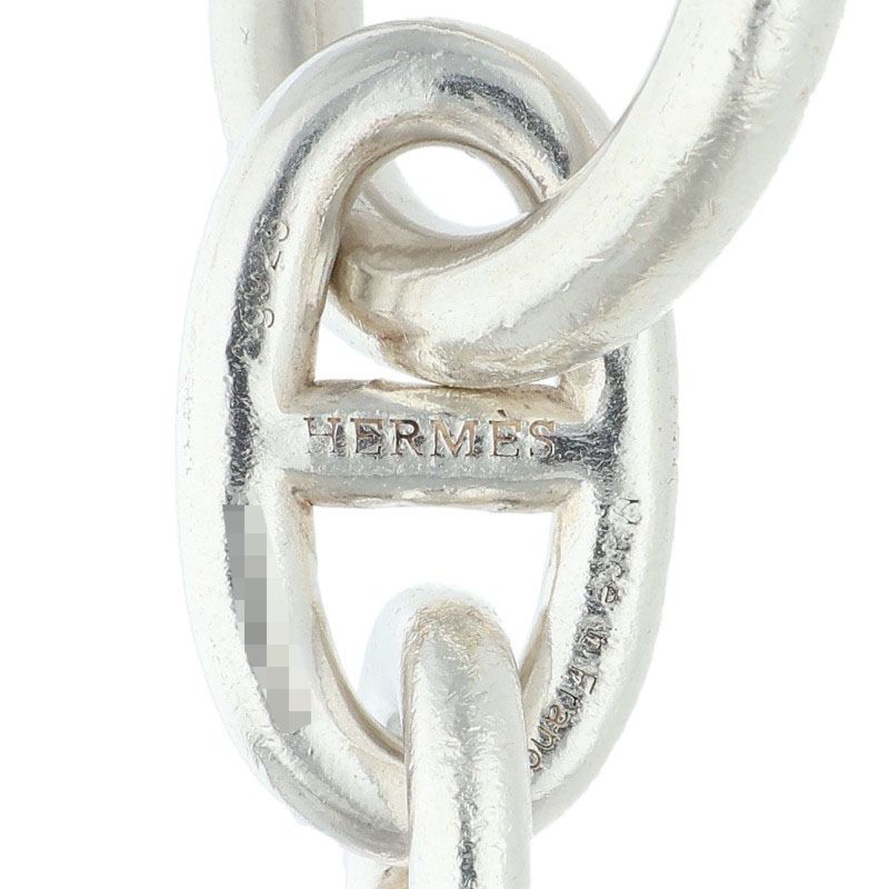HERMES Chaine d'Ancre TGM Silver Bracelet Size 12LINK