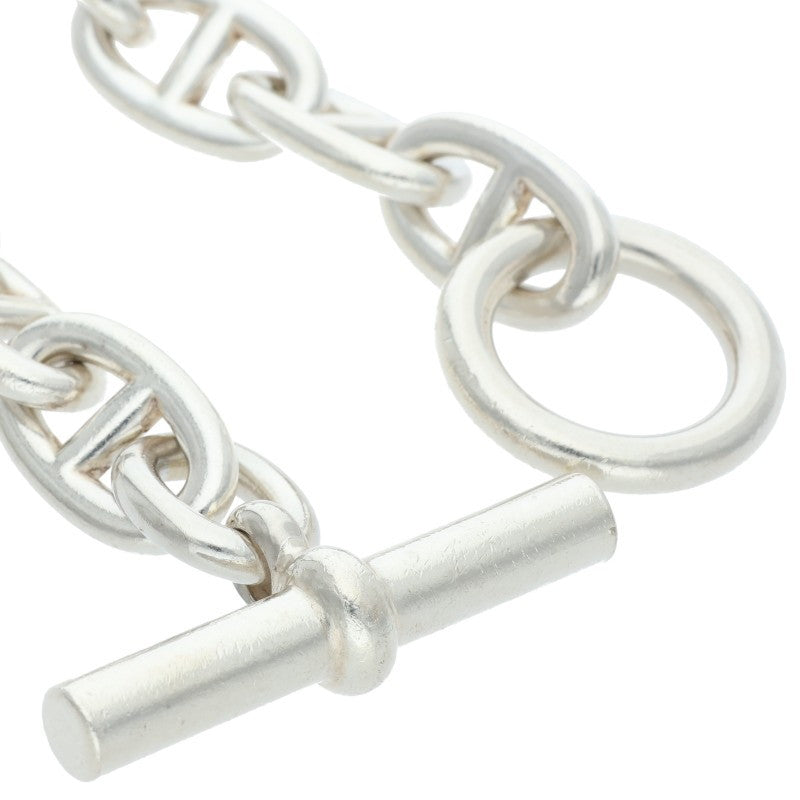 HERMES Chaine d'Ancre TGM Silver Bracelet Size 12LINK