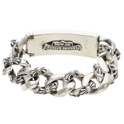 Chrome Hearts ID Floral CRS Silver Bracelet Size 11LINK