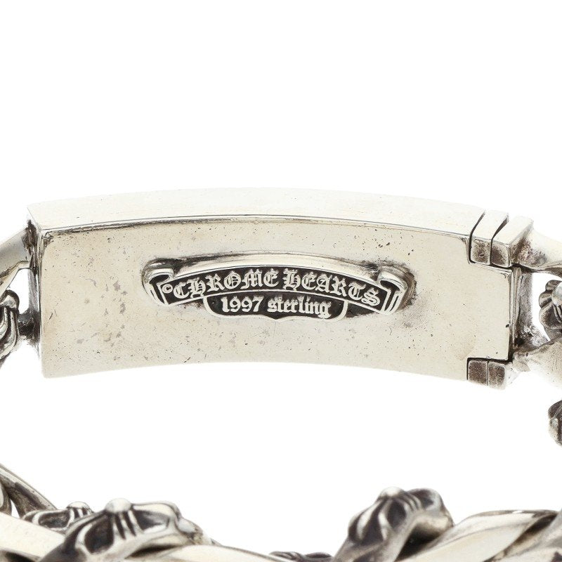 Chrome Hearts ID Floral CRS Silver Bracelet Size 11LINK