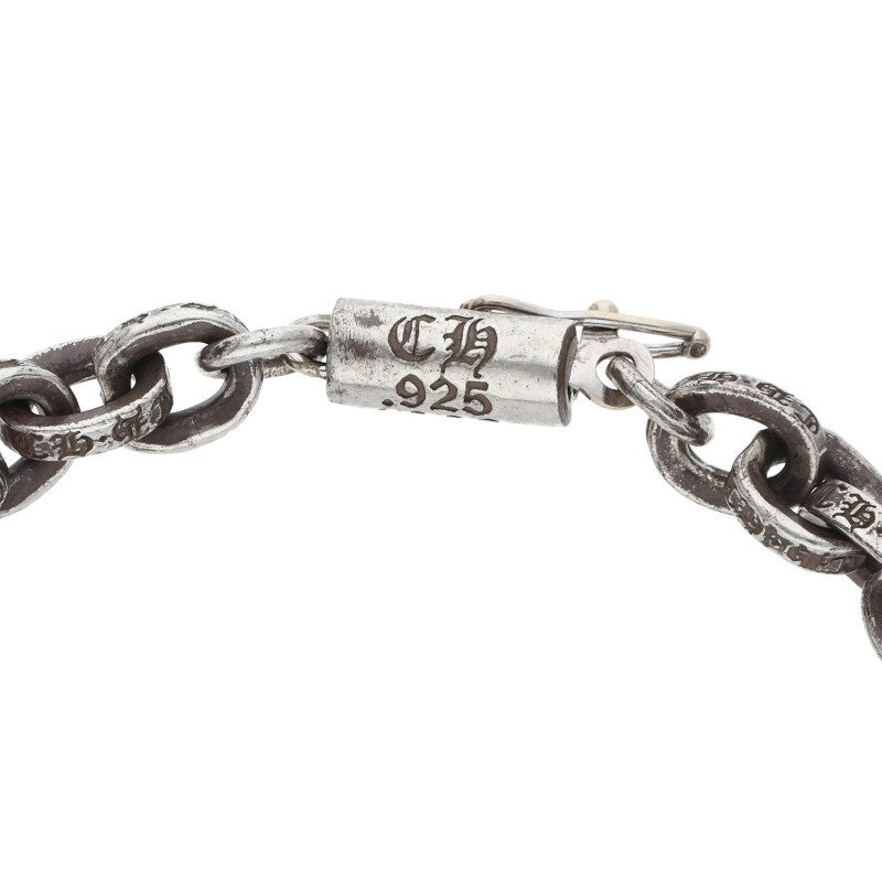 Chrome Hearts PAPER CHAIN Silver Bracelet Size 7 Inch