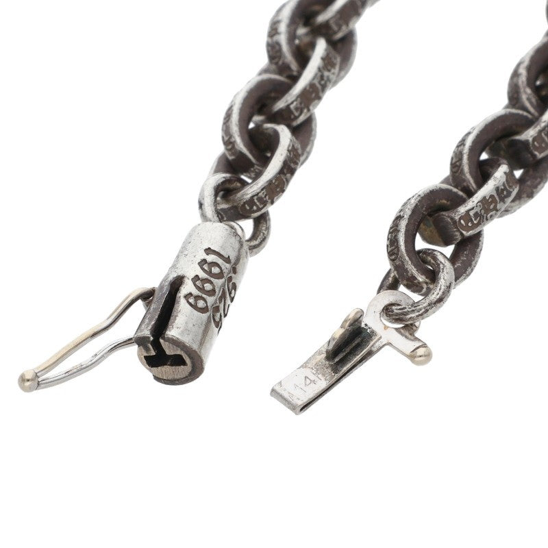 Chrome Hearts PAPER CHAIN Silver Bracelet Size 7 Inch