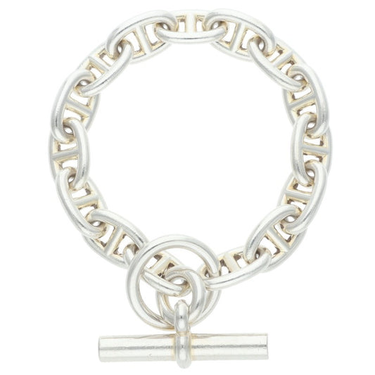 HERMES Chaine d'Ancre MM Bracelet 925 Silver Size 15LINK