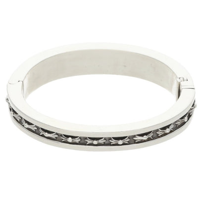 Chrome Hearts NARROW V CH PLUS Band Silver Bracelet
