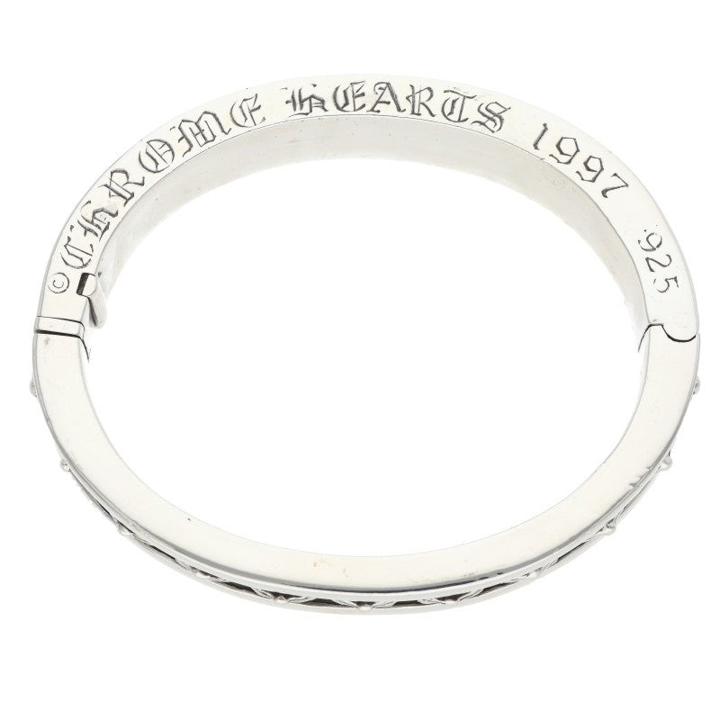 Chrome Hearts NARROW V CH PLUS Band Silver Bracelet