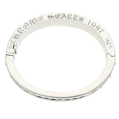 Chrome Hearts NARROW V CH PLUS Band Silver Bracelet
