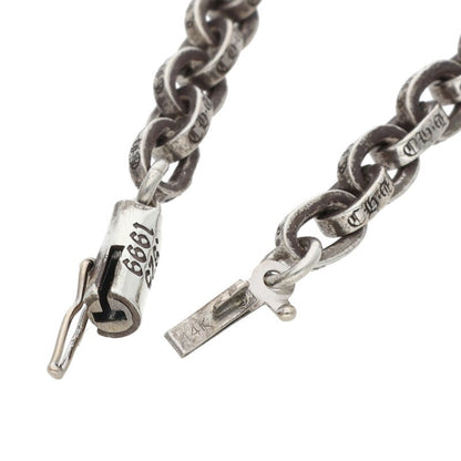 Chrome Hearts PAPER CHAIN Silver Bracelet Size 8 Inch