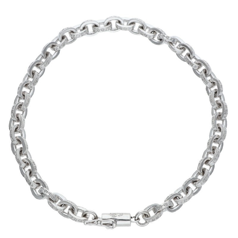Chrome Hearts 18K White Gold Chain Bracelet Size 7.5INCH