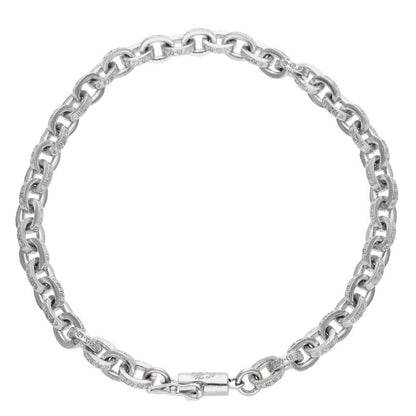 Chrome Hearts 18K White Gold Chain Bracelet Size 7.5INCH