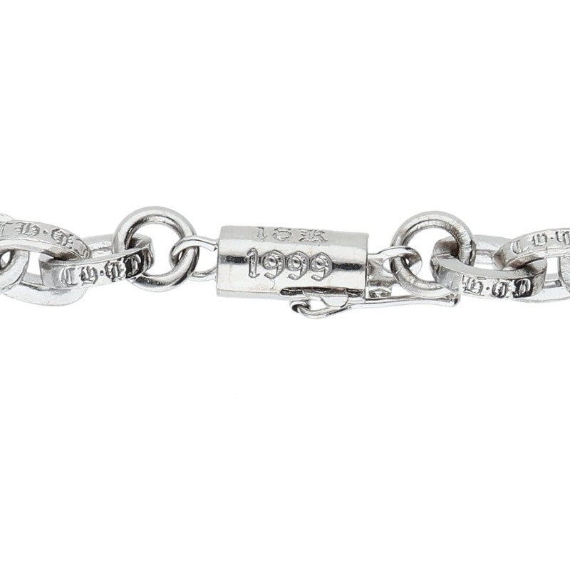 Chrome Hearts 18K White Gold Chain Bracelet Size 7.5INCH
