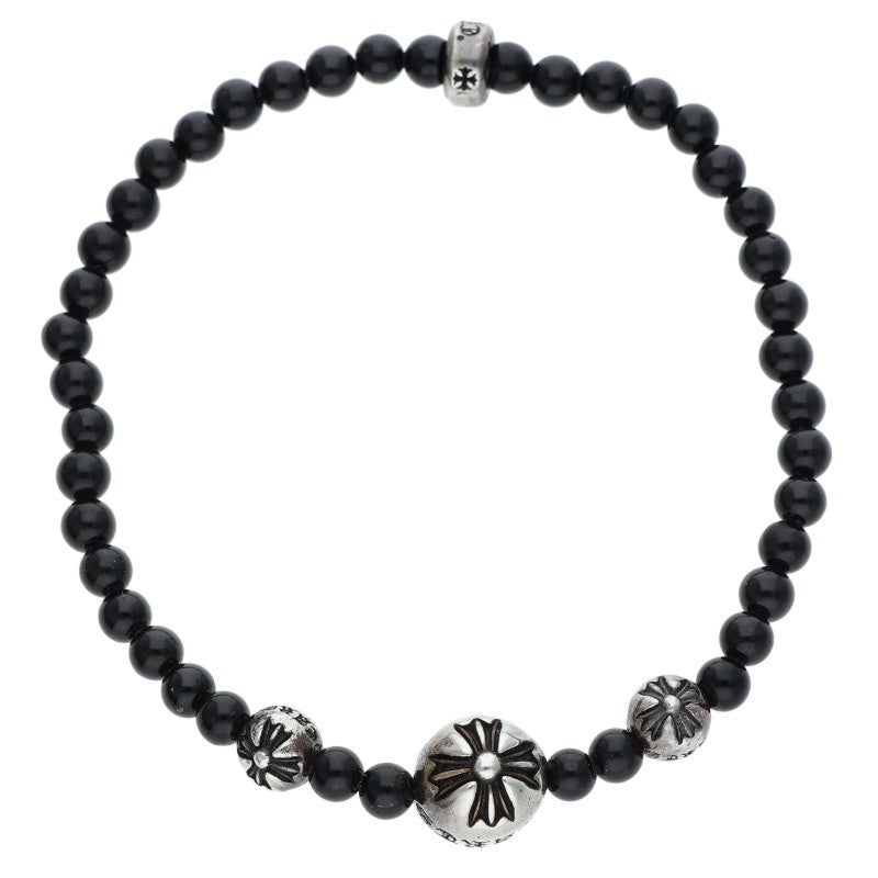Chrome Hearts 4mm Black Tourmaline Bead Bracelet