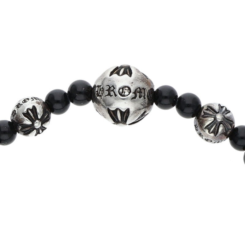 Chrome Hearts 4mm Black Tourmaline Bead Bracelet