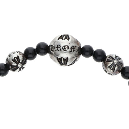 Chrome Hearts 4mm Black Tourmaline Bead Bracelet