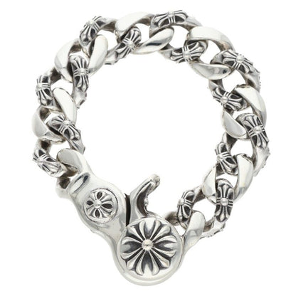 Chrome Hearts 925 Silver Fancy Link Bracelet Size 13LINK