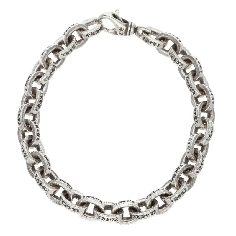 Chrome Hearts LARGE PAPER CHN Silver Bracelet Size 8 Inch
