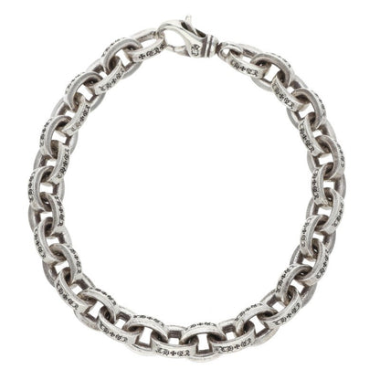 Chrome Hearts LARGE PAPER CHN Silver Bracelet Size 8 Inch