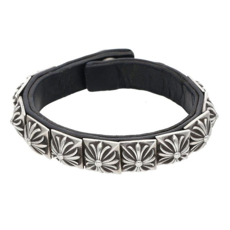 Chrome Hearts Zero Stud Pyramid Single Leather Bracelet