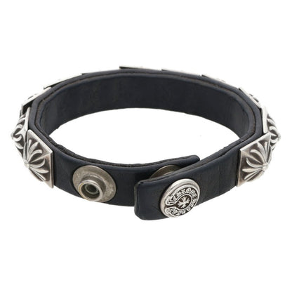 Chrome Hearts Zero Stud Pyramid Single Leather Bracelet
