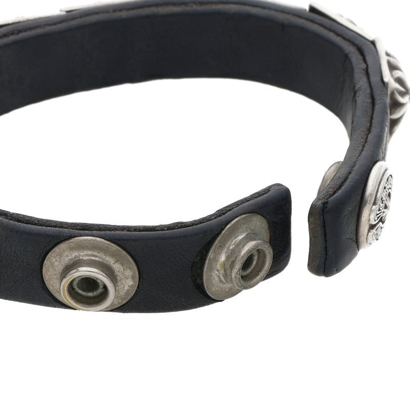 Chrome Hearts Zero Stud Pyramid Single Leather Bracelet