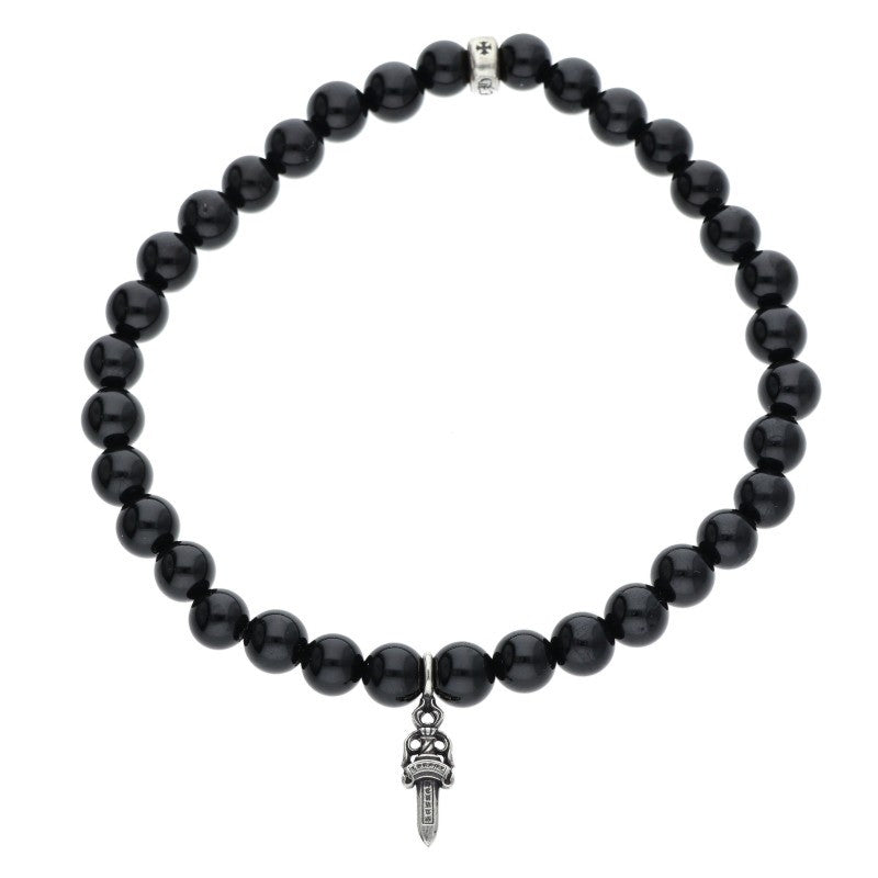 Chrome Hearts 6mm Bead Stack Dagger Bracelet