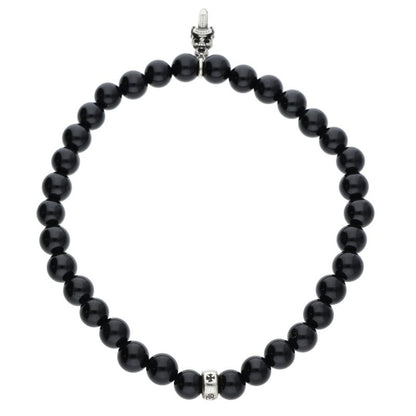 Chrome Hearts 6mm Bead Stack Dagger Bracelet