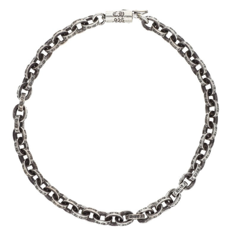 Chrome Hearts Paper Chain Silver Bracelet Size 8 Inch