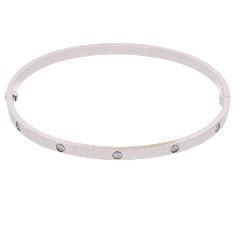 Cartier LOVE BRACELET 18K WG Pave Diamond Bracelet Size 20