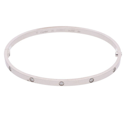 Cartier LOVE BRACELET 18K WG Pave Diamond Bracelet Size 20