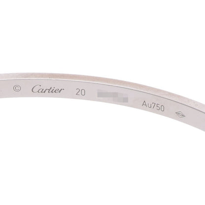 Cartier LOVE BRACELET 18K WG Pave Diamond Bracelet Size 20