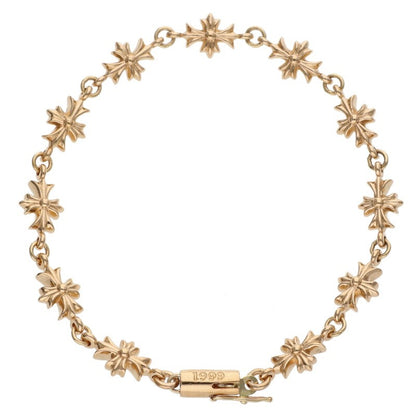 Chrome Hearts 22K Tiny ECH Plus Gold Bracelet Size 11LINK