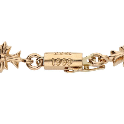 Chrome Hearts 22K Tiny ECH Plus Gold Bracelet Size 11LINK