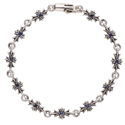Chrome Hearts Tiny E CH Plus Sapphire Bracelet Size 11LINK