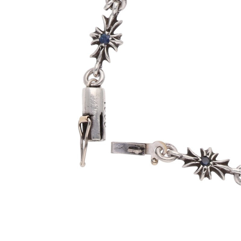 Chrome Hearts Tiny E CH Plus Sapphire Bracelet Size 11LINK
