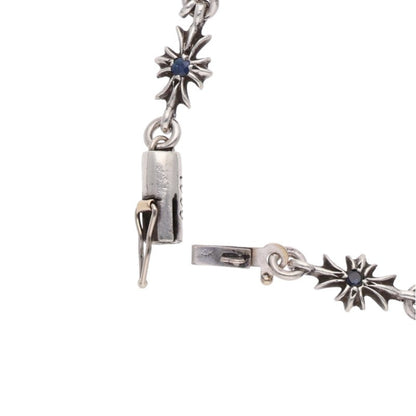 Chrome Hearts Tiny E CH Plus Sapphire Bracelet Size 11LINK