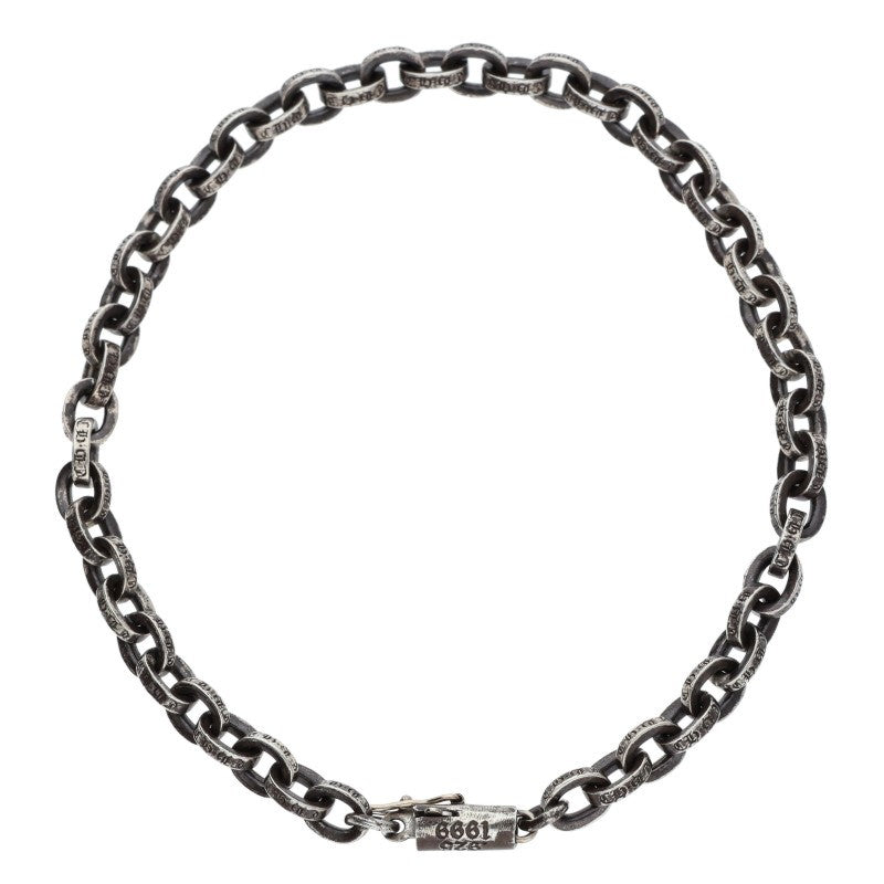 Chrome Hearts Paper Chain Silver Bracelet Size 8 Inch