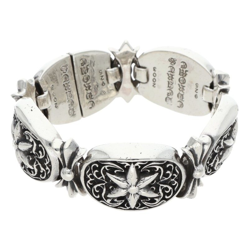 Chrome Hearts TINY OVAL STAR LINK Silver Bracelet Size 4LINK