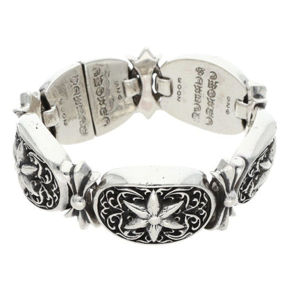 Chrome Hearts TINY OVAL STAR LINK Silver Bracelet Size 4LINK
