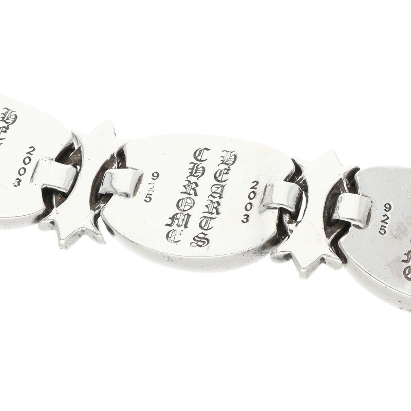 Chrome Hearts TINY OVAL STAR LINK Silver Bracelet Size 4LINK