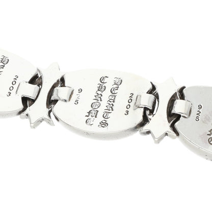 Chrome Hearts TINY OVAL STAR LINK Silver Bracelet Size 4LINK