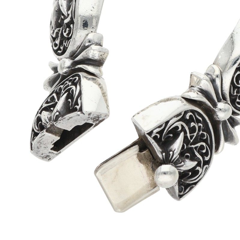 Chrome Hearts TINY OVAL STAR LINK Silver Bracelet Size 4LINK