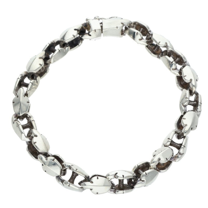 Chrome Hearts Double Fleur Knee Link Silver Bracelet