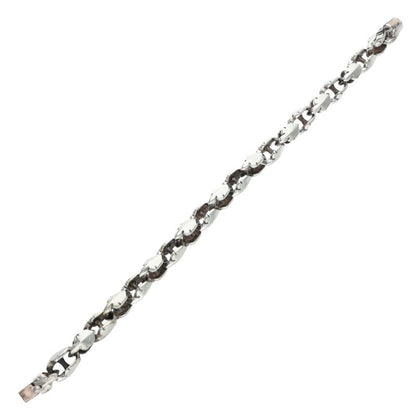 Chrome Hearts Double Fleur Knee Link Silver Bracelet