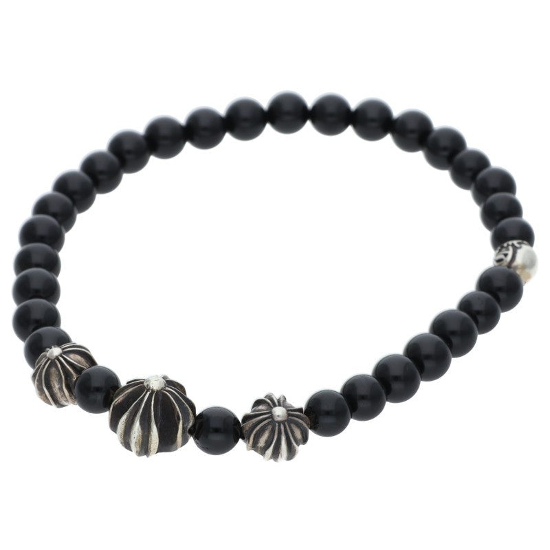 Chrome Hearts 6mm Black Tourmaline Bead Bracelet Multi