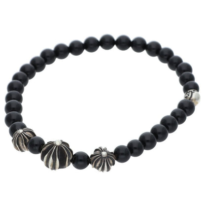 Chrome Hearts 6mm Black Tourmaline Bead Bracelet Multi